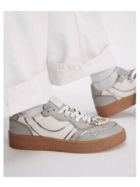 Free People Retro Thirty Love Sneakers Winter White Combo With Gum Sole 7.5 Wome